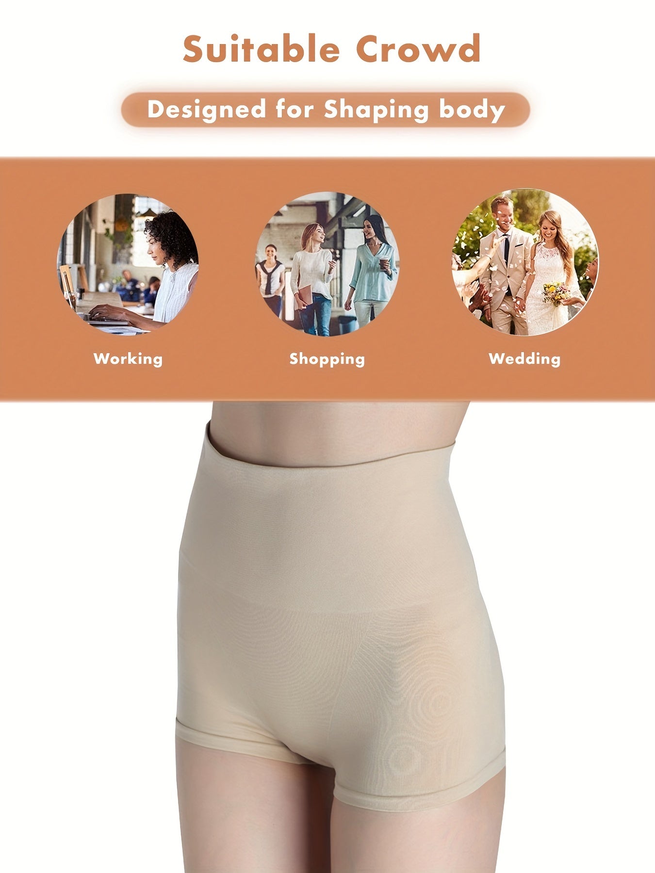 Seamless High Waist Boyshort Panties Women's Lingerie