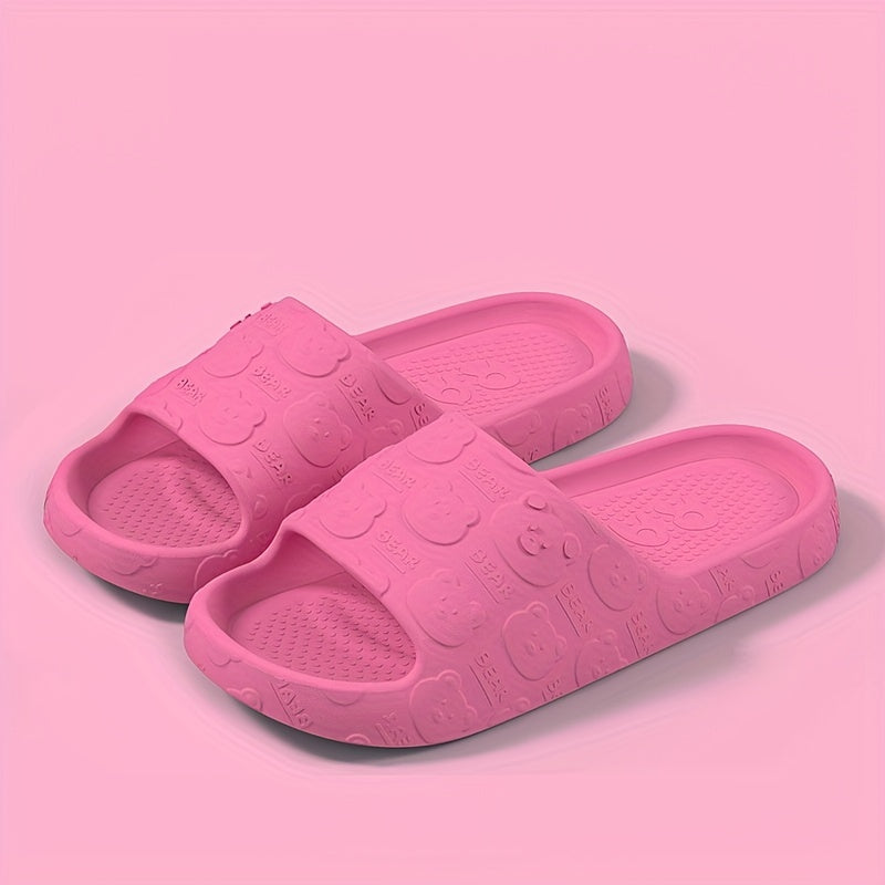 Women's Cute Bear Slides Soft Flat Shoes