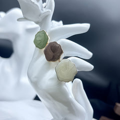 Retro Wild Irregular Oil Drip Ring Fairy Adjustable Ring