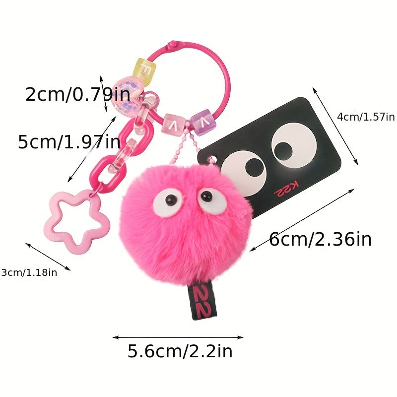 Colorful Plush Keychain Briquette Elf Doll Key Pendant