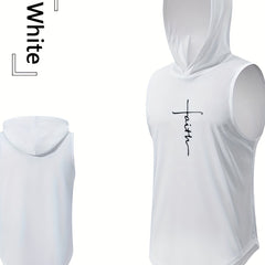 Men's Faith Print Hooded Active Tank Top