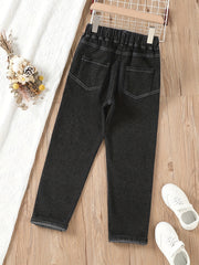 Boys High Stretch Denim Pants With Pocket