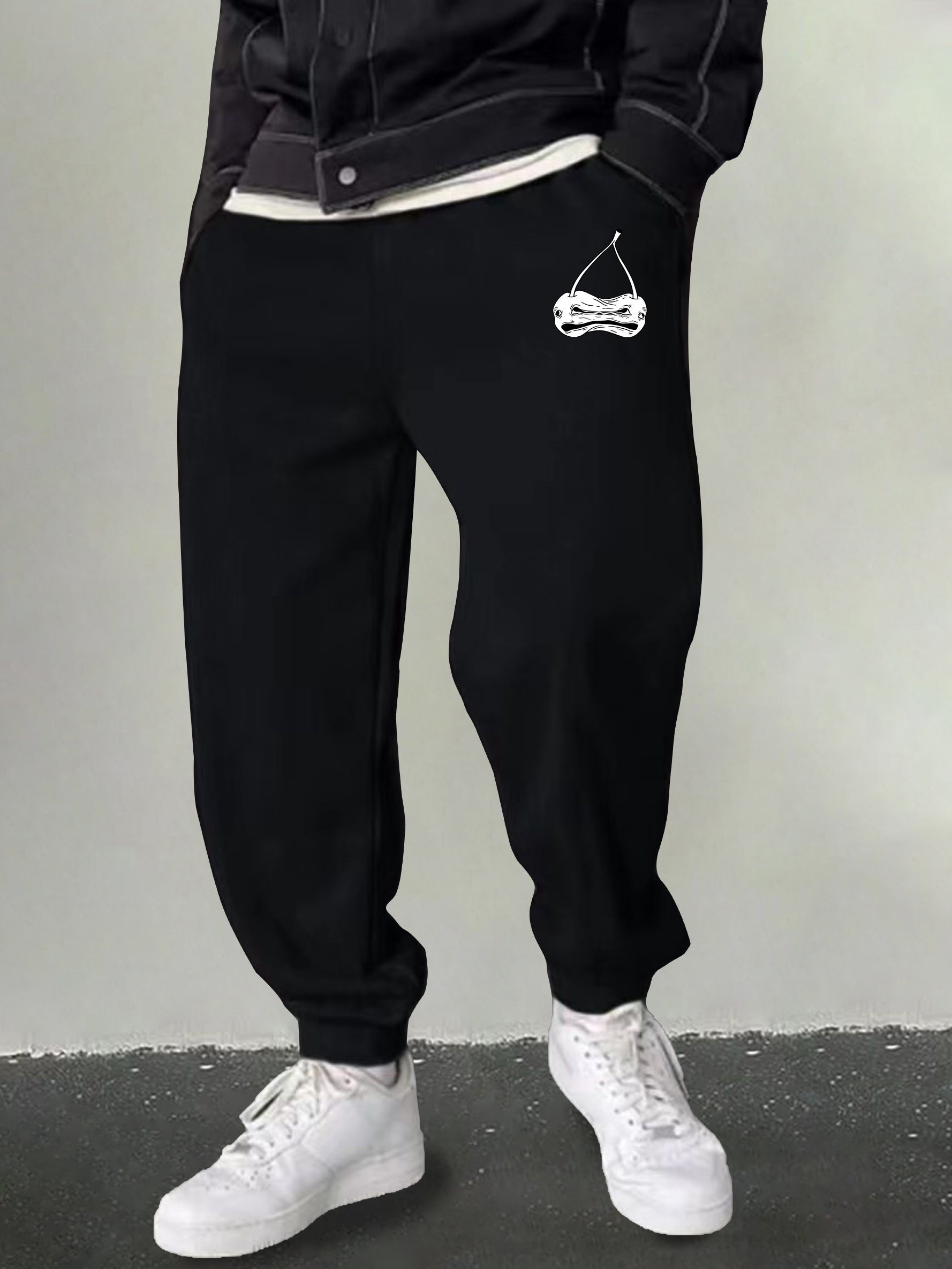 Men's Creepy Cherry Graphic Sweatpants Casual Joggers