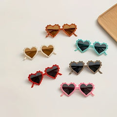 Heart Shaped Frame Sunglasses UV Protection Kids Accessories