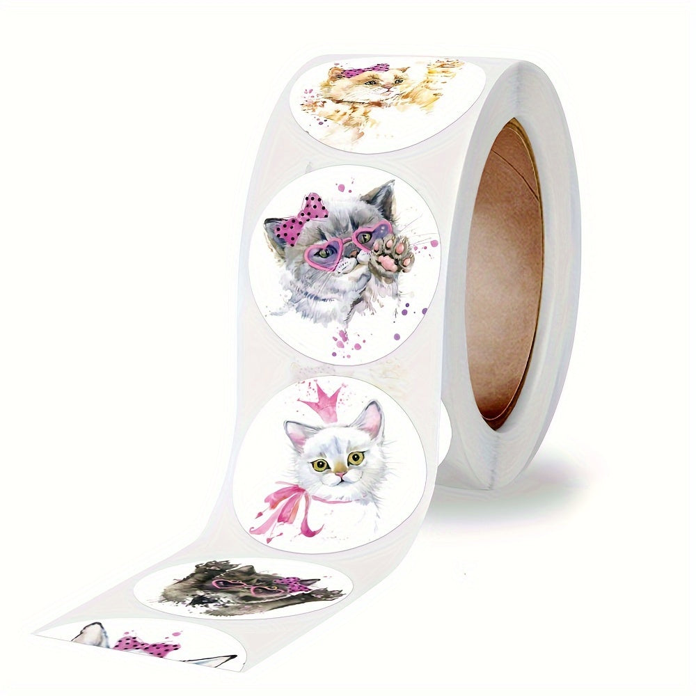 500pcs Cartoon Cat Sticker Decoration Teacher Reward Sticker