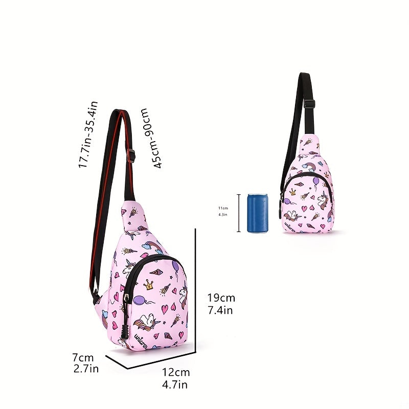 Girls Unicorn Crossbody Bag Animal Pattern Shoulder Bag Waist Bag
