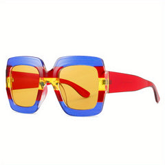 Large Block Sunglasses Funny Gradient Glasses UV400
