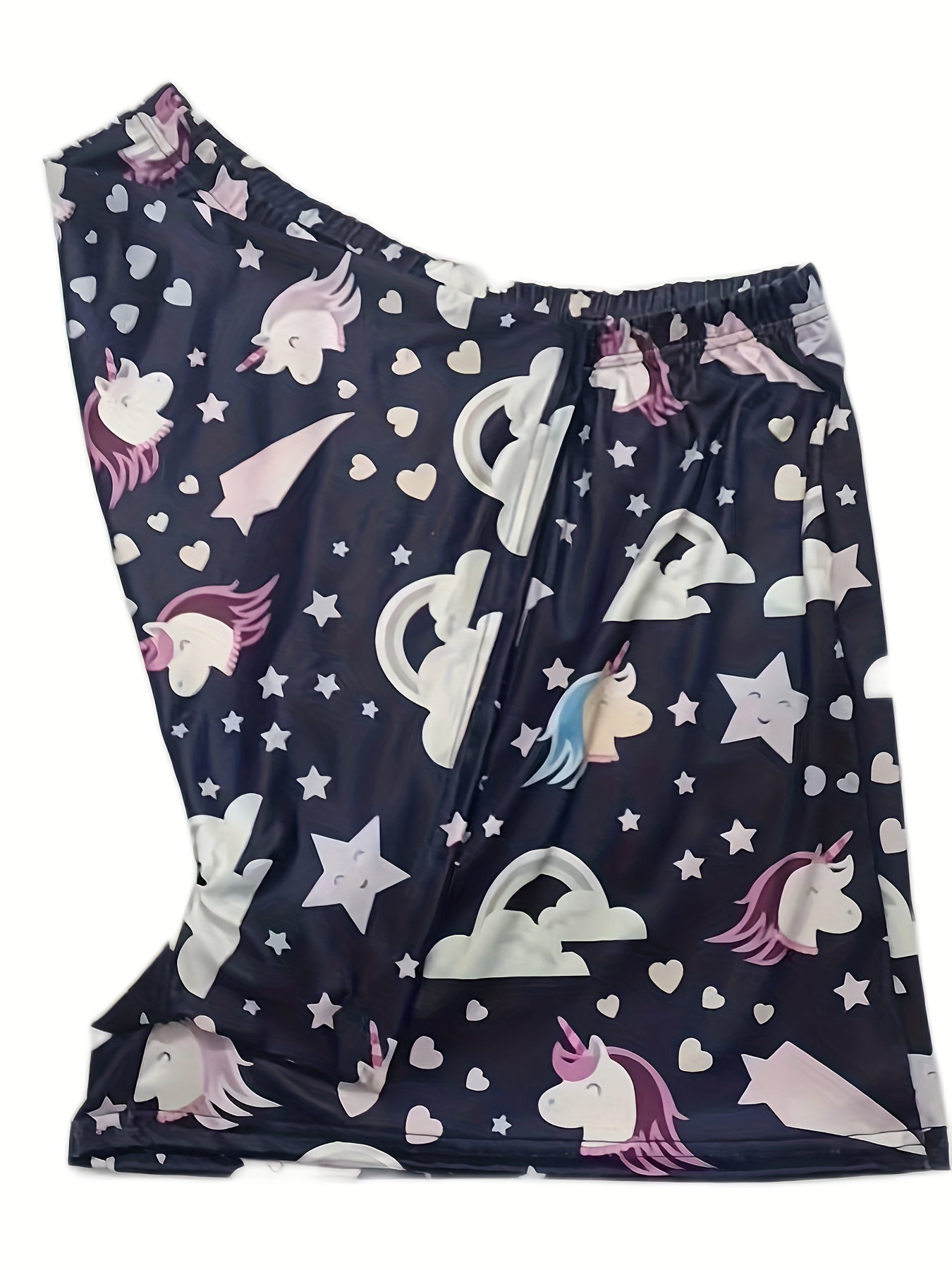 Sports Shorts Women's Heart Print Elastic Waist Loose Running Yoga Sho