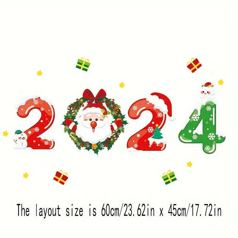 Christmas Window Stickers - Waterproof Static Stickers for Workshops & Stores