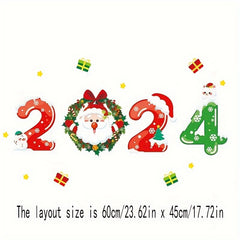 Christmas Window Stickers - Waterproof Static Stickers for Workshops & Stores