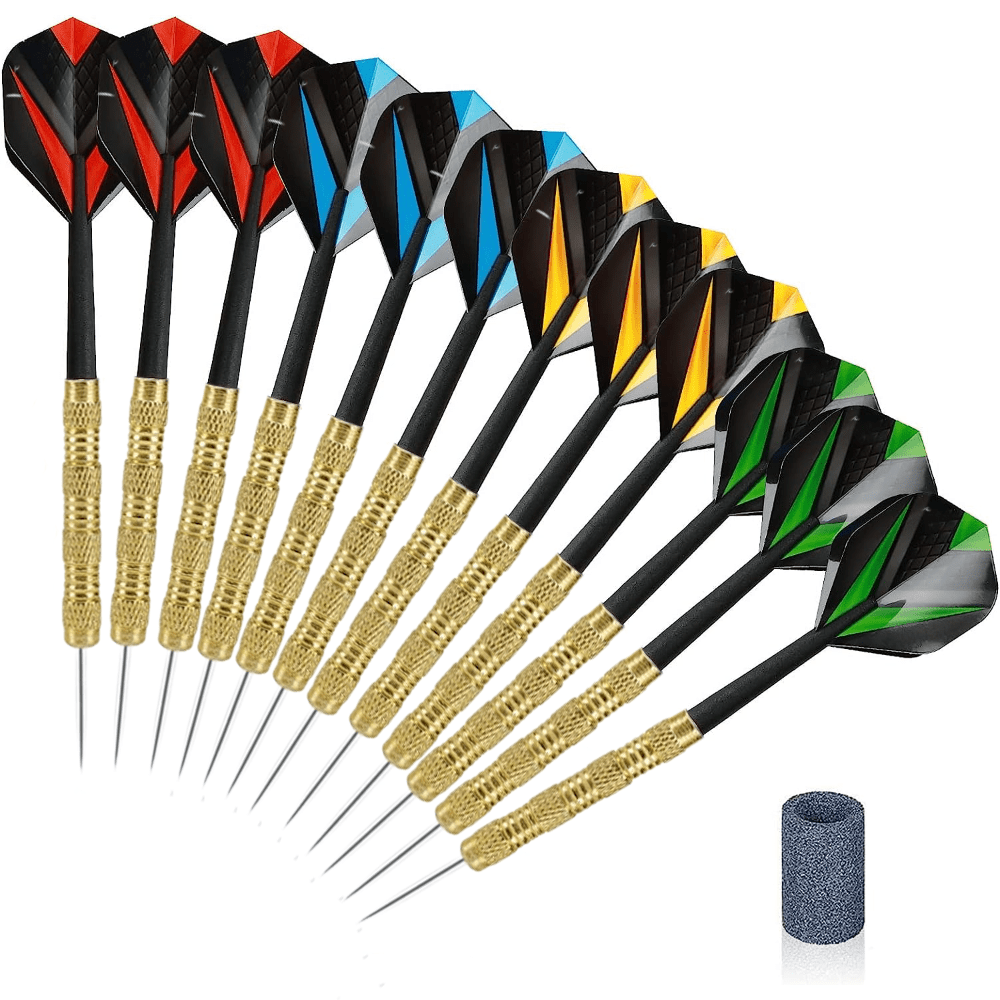 12pcs Professional Steel Tip Darts Set for Beginners 19g 22g 23g 24g