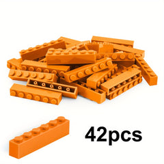 42pcs 1x6 High Brick Kids Puzzle Toy DIY Small Particle Blocks