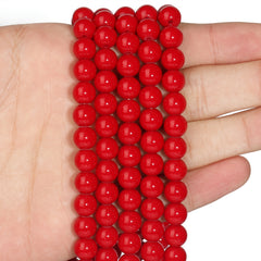Natural Stone Red Coral Beads Round Loose Beads 6-12mm