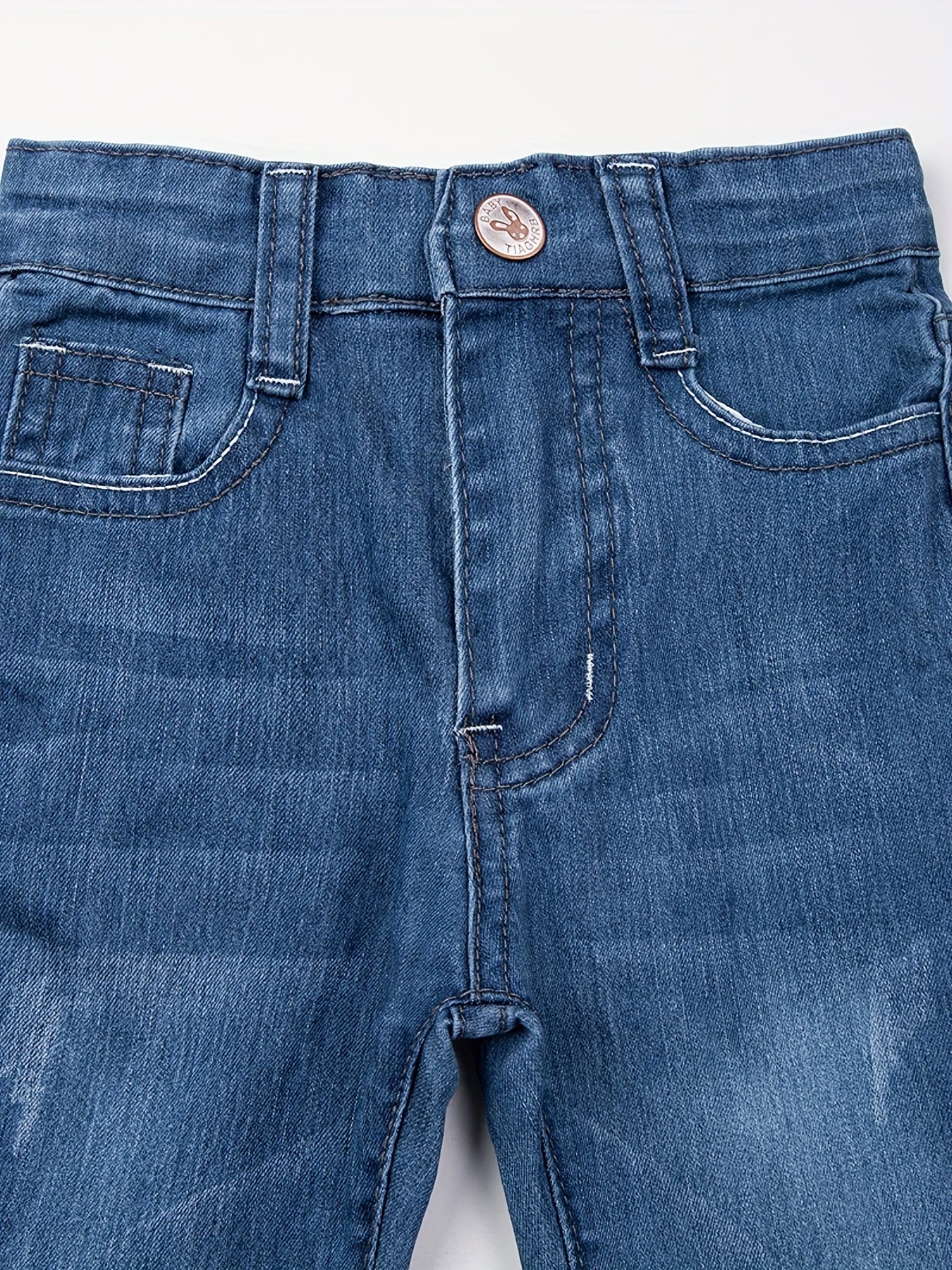 Girls' Flared Jeans With Bow Decor