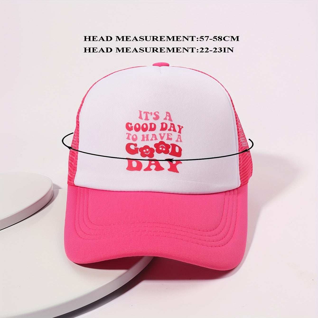 Rose Red Adjustable Trucker Hat Breathable Dad Hats For Women