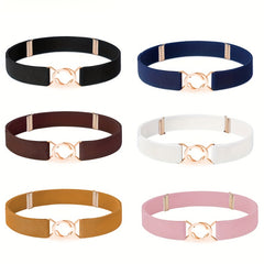 Women's Elastic Waistband with Adjustable Metal Buckle