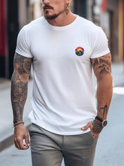 Vintage Car & Letter Print Men's T-shirt Graphic Tee