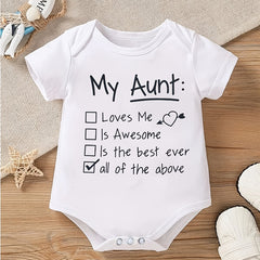 Baby Boys My Aunt Short Sleeve Romper Bodysuit