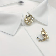 Candora Rhinestone Button Covers - 2pcs, Full Copper Base, 3 Seconds Wear