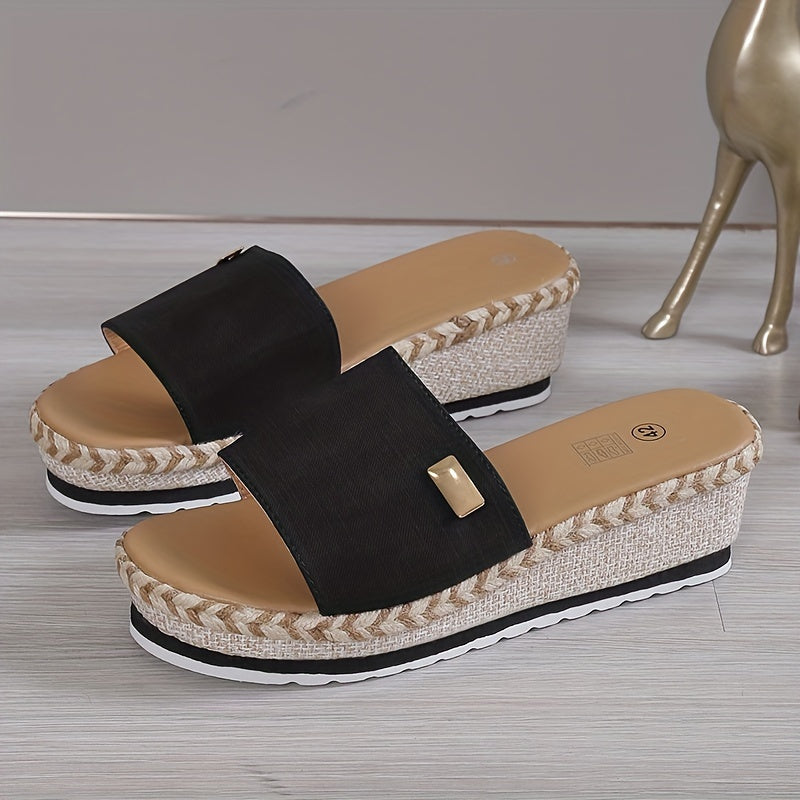 Women's Platform Wedge Sandals Non Slip Slides Shoes