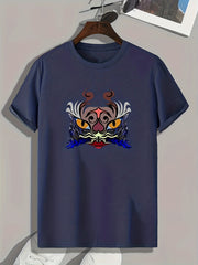 Abstract Cartoon Pattern Print Graphic T-shirt for Men
