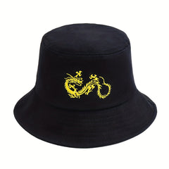 Yellow Dragon Fisherman Hat Bucket Hat for Outdoors