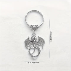 Viking Dragon Keychain Retro Animal Key Ring Purse Bag Car Key Charm Gift