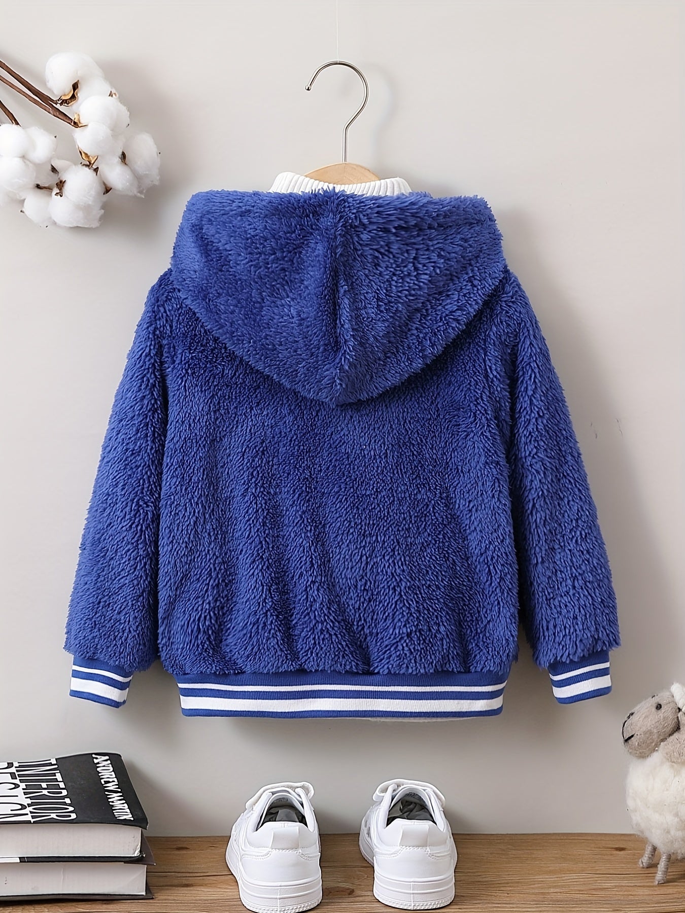 Boys Fleece Jacket for Winter, Outdoor Casual Button Up Top