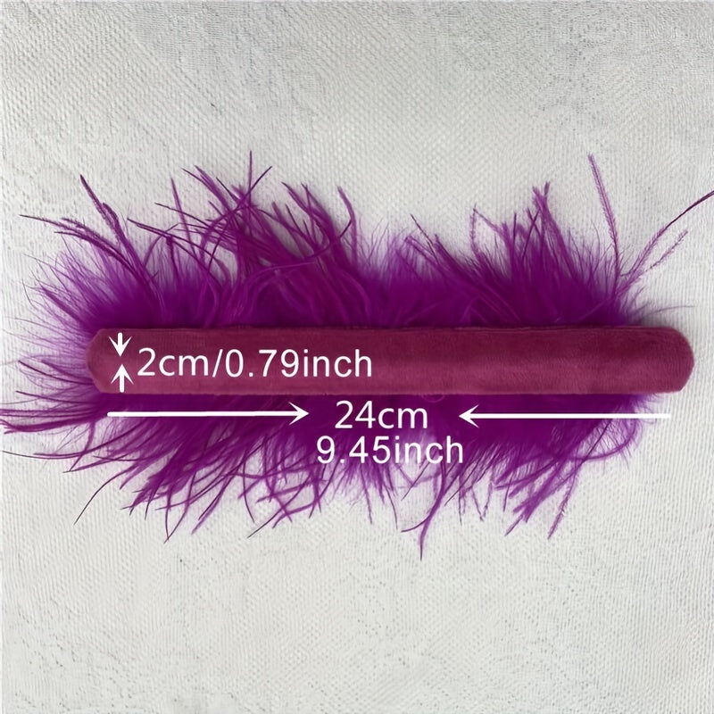 Feather Wrist Cuff Carnival Bracelets for Halloween Cosplay
