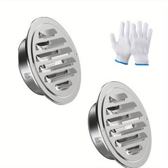 2pcs 4 6 Inch Soffit Vent with Screen Mesh Louver Grille Hood