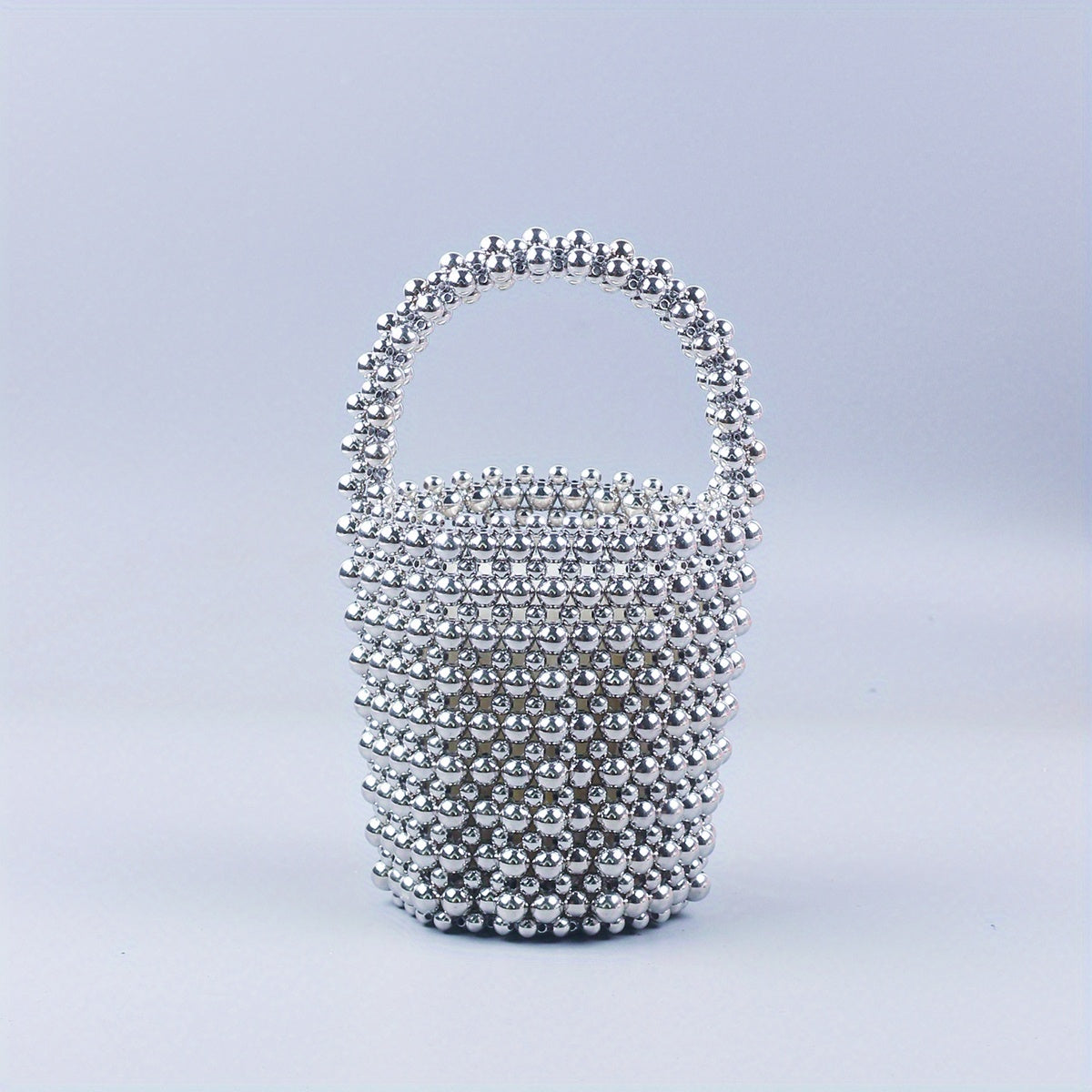 Mini Beaded Bucket Bag Handbag for Wedding Party Prom
