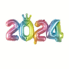 Colorful Number Foil Balloon Set Graduation Party Decor Supplie