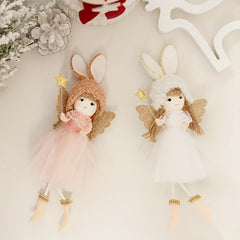Christmas Wind Angel Girl Doll Tree Pendant