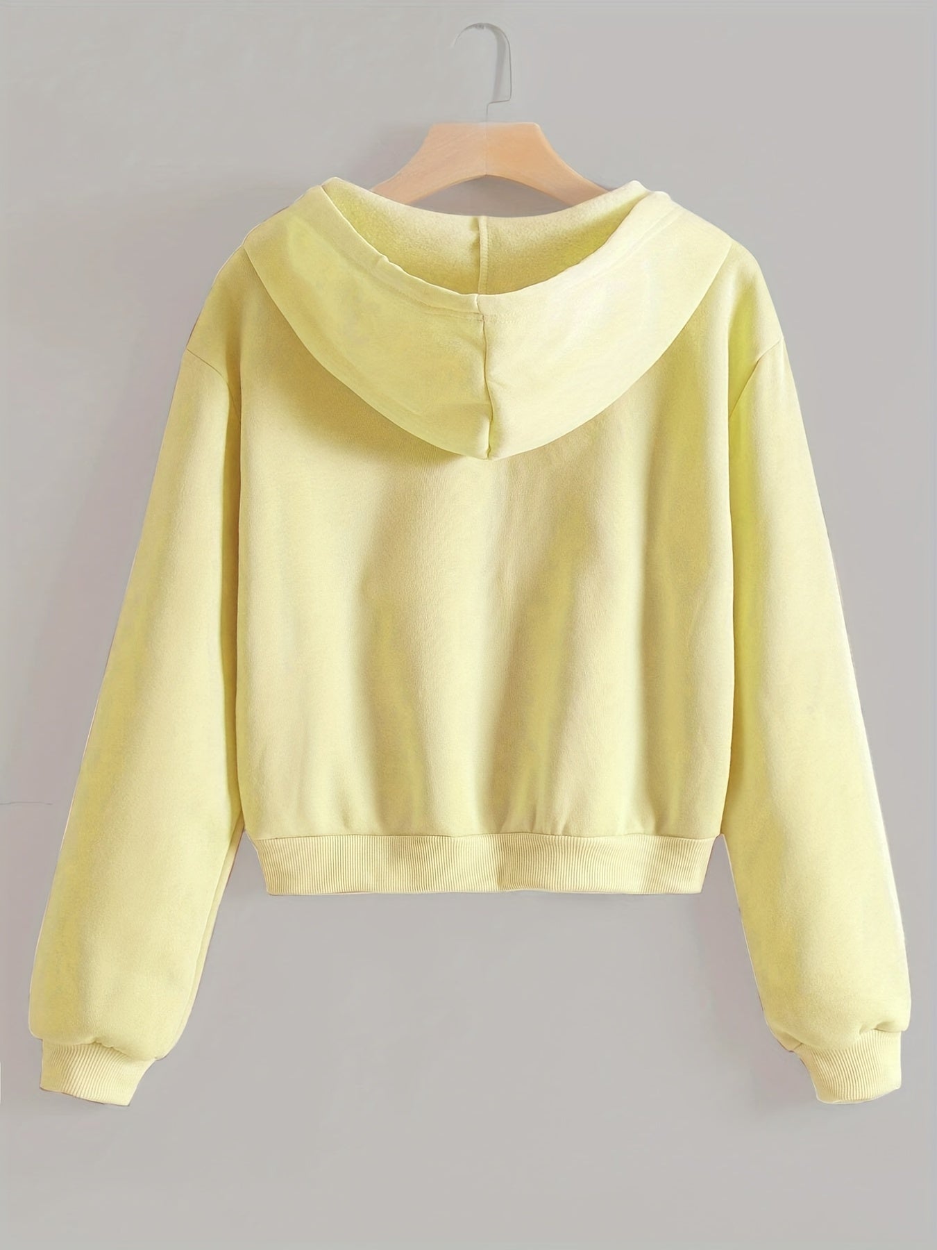 Casual Kangaroo Pocket Hoodie Long Sleeve Zip Up Sweatshirt