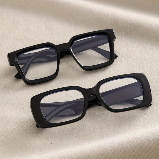 Clear Lens Glasses Rectangle Frame Eyeglasses Anti Light Eyewear