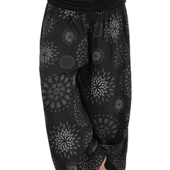Boho Floral Harem Pants Elastic Waist Beach Pants