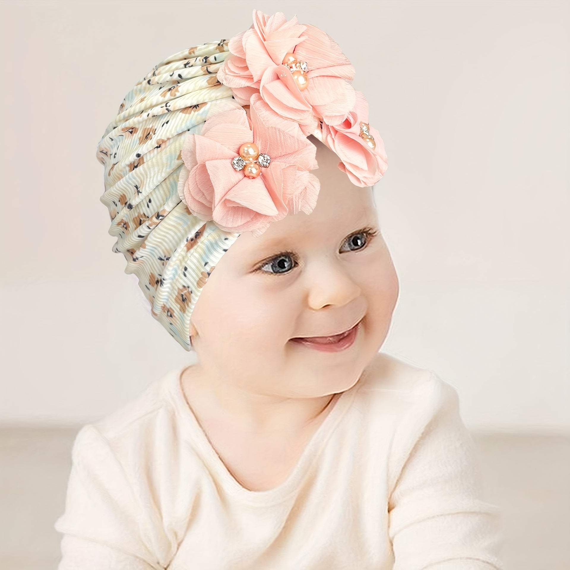 Threaded Print Baby Hat Baby Headscarf Hat