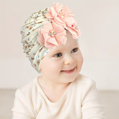 Threaded Print Baby Hat Baby Headscarf Hat
