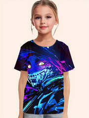 Anime Cartoon Graphic Girls T-shirt Summer Gift Outdoor