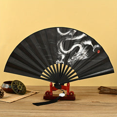Ancient Style 32 Cm Folding Fan with Tassel Pendant for Men