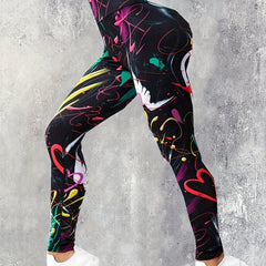 High Waist Printed Yoga Leggings for Women