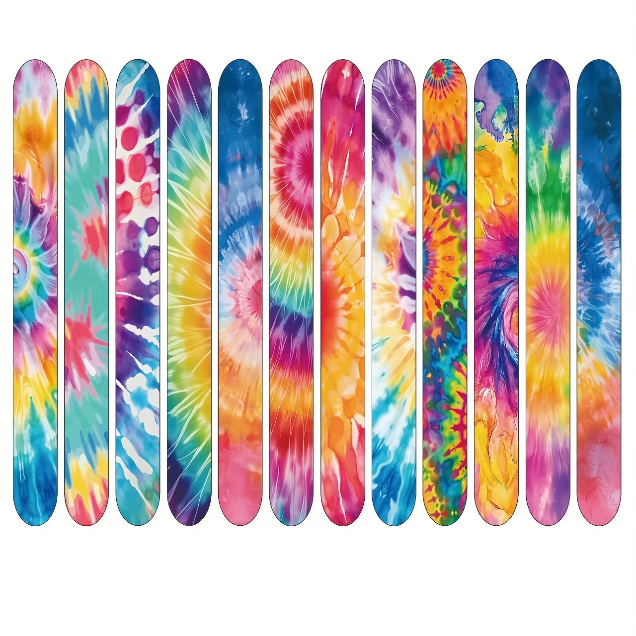 12pcs Tie Dye Wristbands Colorful Tie Dye Party Favors
