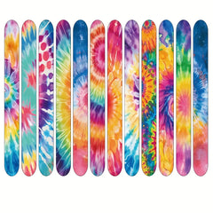 12pcs Tie Dye Wristbands Colorful Tie Dye Party Favors