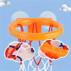 Adjustable Water Basketball Set with 3 Balls for Pool Bathtub Shower