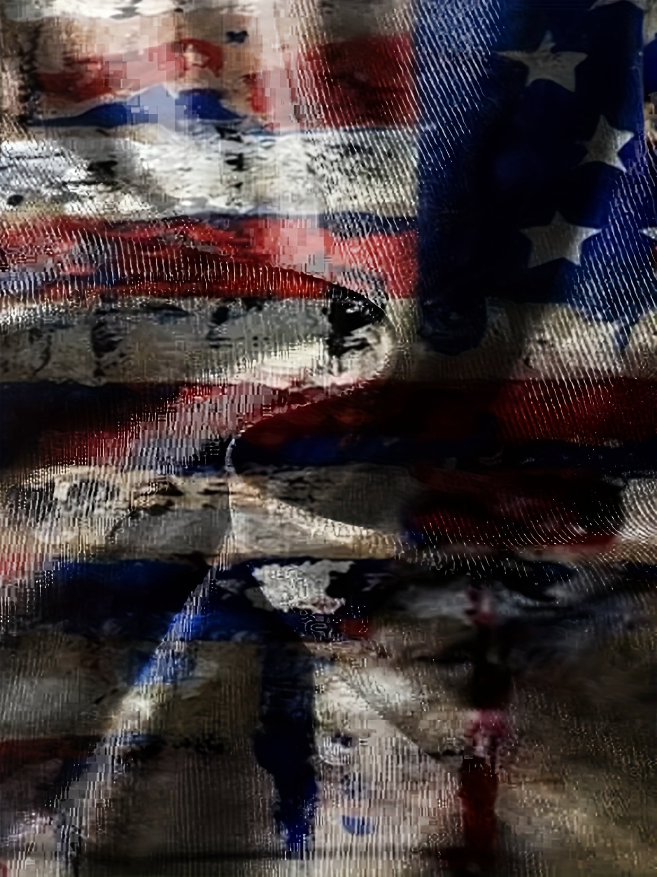 Boy's Vintage American Flag Graphic T-shirt Outdoor Tee
