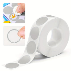 300pcs Round Scratch Label Stickers Self Adhesive Silvery