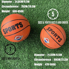 1pc Basketball Standard No 7 And No 5 Basketball