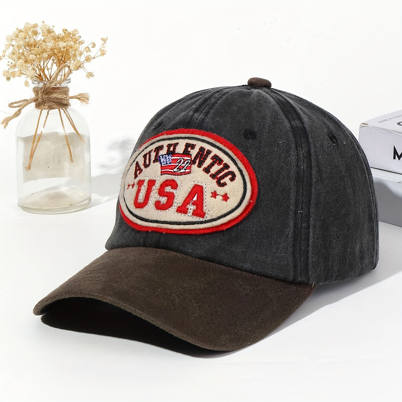 Embroidered Distressed Baseball Cap