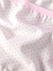 5pcs Girls Polka Dot Print Bras Soft Comfort Bralette Underwear