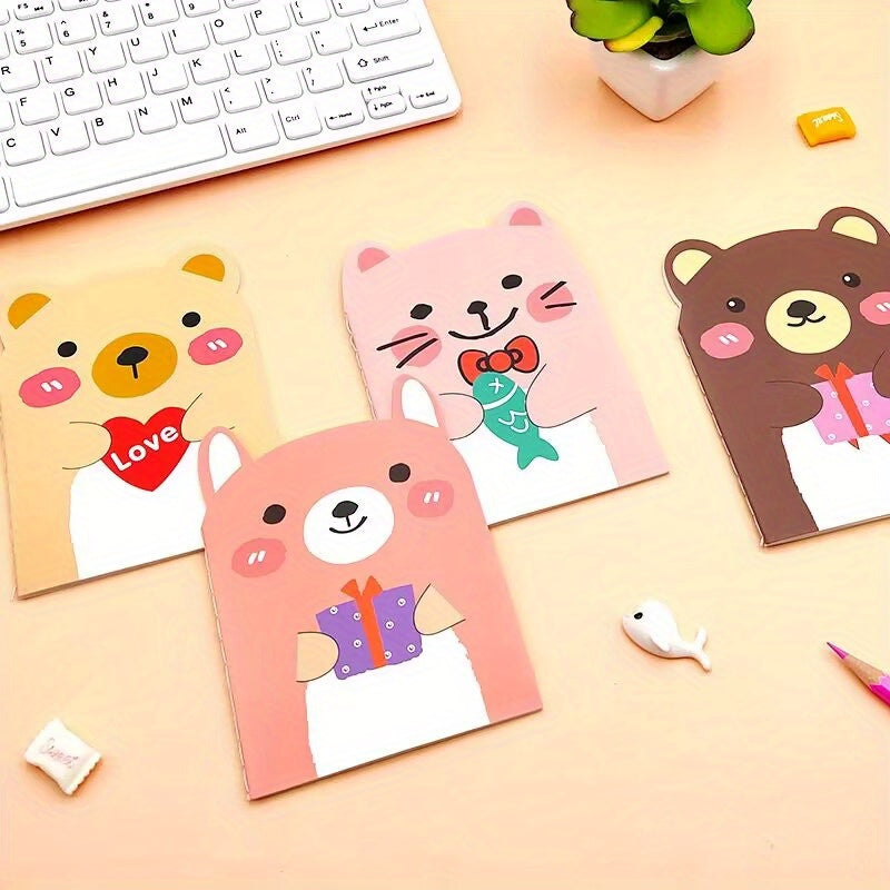 4pcs Cartoon Bear Notebooks Cute Notepads for Students